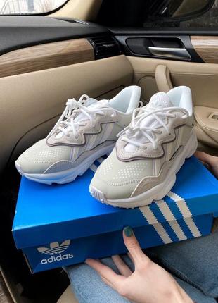 Кроссовки adidas ozweego white ew белые7 фото