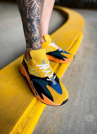 Женские кроссовки adidas yeezy 700 sun,кроссовки адидас изи 700 жёлтый шнуровка