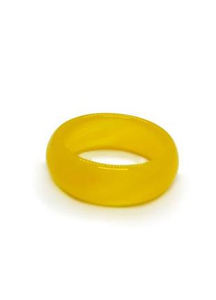 🔺💍💛 кольцо натуральный полудрагоценный цельный камень желтый агат р.  17,5 и 19,5