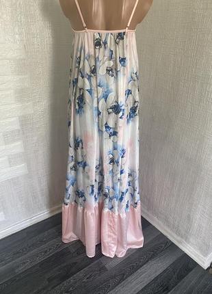 Сукня сарафан максі в підлогу квітковий принт вільного крою2 фото