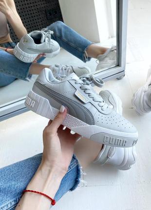 Puma cali grey шикарні жіночі кеди пума сірі