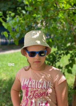 Дитячі сонцезахисні окуляри у синій оправі + pop it в подарунок к. 11143