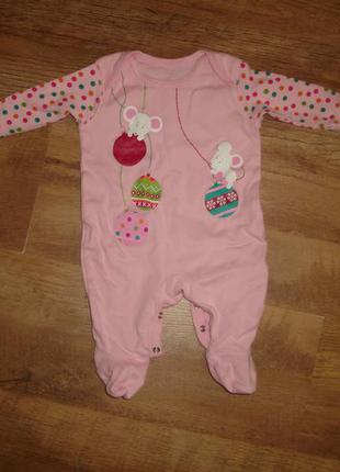 Хлопчатый человечек на новорожденного вес до 4100 кг новогодний