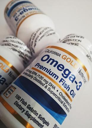Омега омега 3 омега-3 сша premium fish oil california gold nutrition