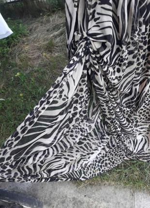 Леопартовое платье в пол3 фото