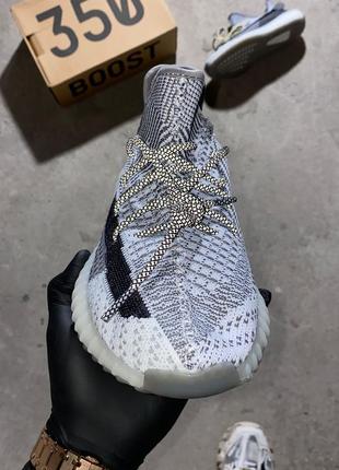 Жіночі кросівки adidas yeezy boost 350 v2 black white,кросівки адідас ізі буст 350 чорний з білим платформа