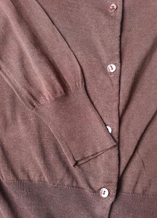 Шелковый трикотажный кардиган zara knit, размер см5 фото