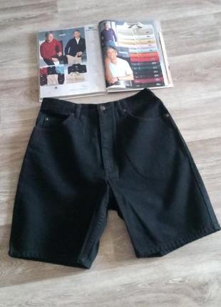 Черные джинсовые шорты 32  trader (оригинал)