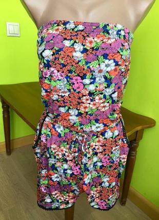Комбинезон шорты ромпер next/ цветочный принт/вискоза/!️минимальный заказ от 175 гр!!️