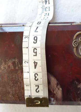 Шикарная шкатулка из яшмы. винтаж.