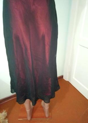 Шифонова сукня червоне чорне елегантне5 фото