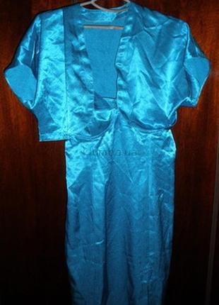 Плаття довге з розрізом на нозі ошатне вечірній сарафан