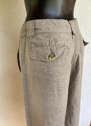 Фирменные стильные качественные натуральные брюки палаццо из льна3 фото