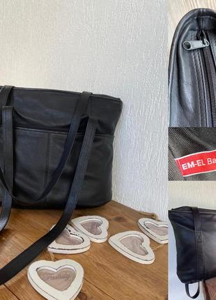 Фірмова стильна якісна натуральна шкіряна сумка 🧳 шопер