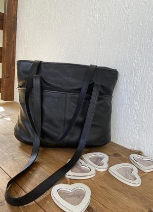 Фирменная стильная качественная натуральная кожаная сумка 🧳 шопер4 фото