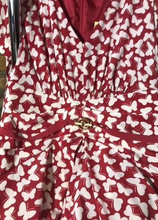 Платье шёлк красное luisa spagnoli6 фото