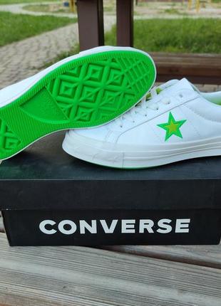 Converse one star ox білі кеди білі кеді5 фото