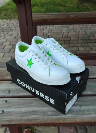 Converse one star ox білі кеди білі кеді2 фото