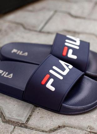 Чоловічі капці fila знижка 🔥 sale / шльопанці чоловічі сині знижка