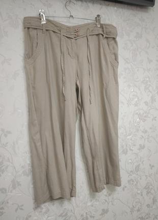 Лляні штани штани капрі бриджі великого розміру батал лляні штани, бриджі шорти великого розміру6 фото