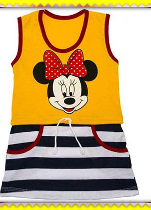 Платье, сарафан с минни на рост 98-122