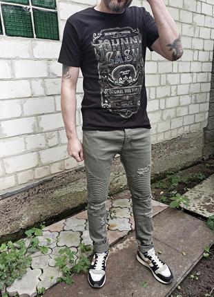 Джинси скінні divided h&m biker skinny original р. 34 рванки узкачи2 фото