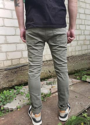 Джинси скінні divided h&m biker skinny original р. 34 рванки узкачи4 фото