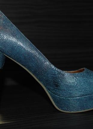 #розвантажуюсь ❤️новые шикарные  женские туфли 38р. цвета морской волны dee-j7 фото