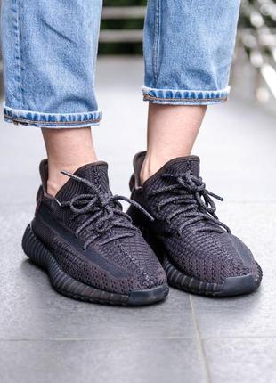 Кросівки adidas yeezy boost 350 v2 black premium кроссовки4 фото