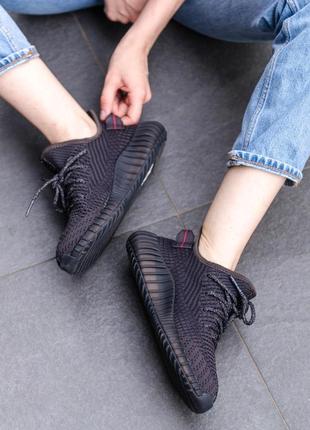 Кросівки adidas yeezy boost 350 v2 black premium кроссовки6 фото