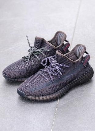 Кросівки adidas yeezy boost 350 v2 black premium кроссовки8 фото