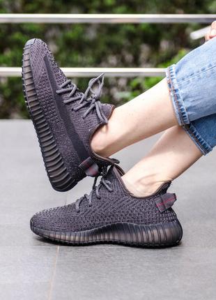 Кросівки adidas yeezy boost 350 v2 black (повністю рефлективні) кроссовки8 фото