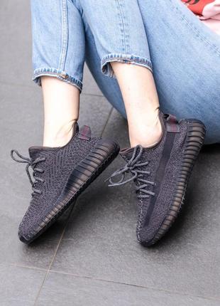 Кросівки adidas yeezy boost 350 v2 black (повністю рефлективні) кроссовки9 фото