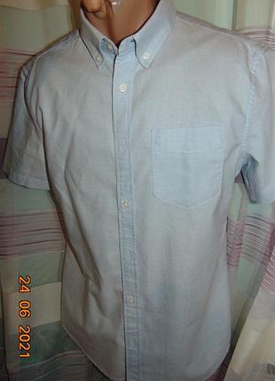 Стильная катоновая нарядная шведка рубашка бренд .marks&spencer. s-m