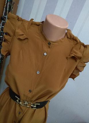 Шовк італія блуза майка з рюшами