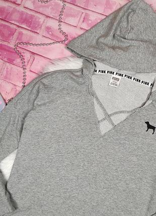 Худи овезсайз с капюшоном кофта толстовка pink