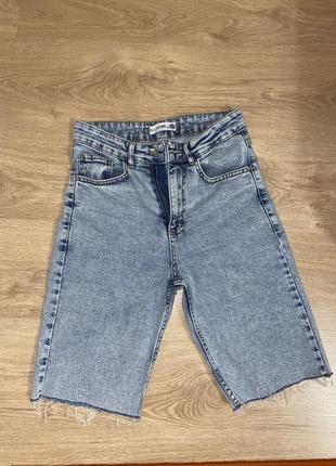 Шорты джинсовые бермуды до колен, размер xs-s, 25