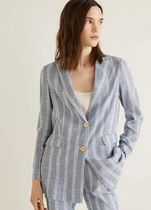 Пиджак/блейзер mango, льняной пиджак, костюм mango3 фото