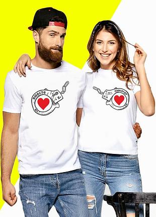 Парні футболки push it з принтом наручники разом назавжди код фп000258