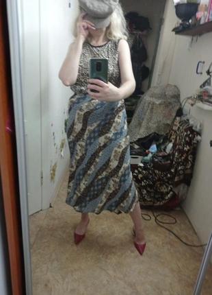 Крепдешиновая юбка а силуэта s,m8 фото