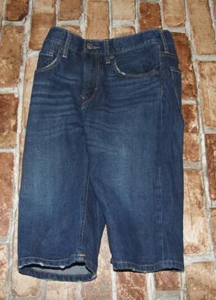 Джинсовые стильные шорты бермуды мальчику 7 - 8 лет h&m