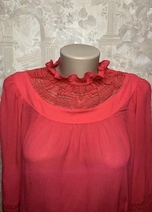 Шикарна блуза з актуальними рукавами і мереживом per una3 фото