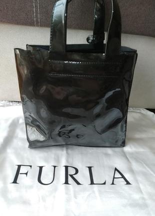 Сумка шоппер лакированая кожа furla италия оригинал3 фото