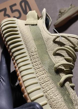 Жіночі кросівки adidas yeezy boost 350 sulfur,кросівки адідас ізі буст 350 сірка зелений не висока платформа4 фото