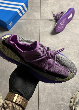 Женские кроссовки adidas yeezy boost 350 v2 yeshaya,кроссовки адидас изи буст 350 йешая фиолетовый сетка2 фото