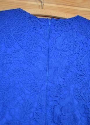 Роскошное платье синий электрик missguided, дорогое кружево,9 фото