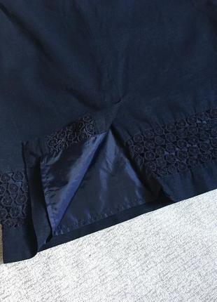 Юбка льняная женская юбка лен синяя лляная прямая лен 💯papaya ✅ - m,l.4 фото