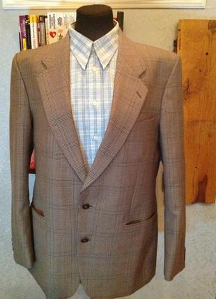 Светло коричневый пиджак в шотландскую клетка бренда dunn & co (англия), р. 54-568 фото