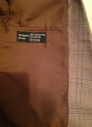 Світло коричневий піджак в шотландську клітинку бренду dunn & co (англія), р. 54-569 фото