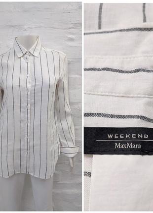 Max mara weekend лляна стильна сорочка в смужку